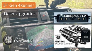 Anytime Backup Camera and LabOps Gear nodrill dash mount kit installation on 2020 4Runner
