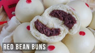 Chinese Red Bean Buns (Dou Sha Bao/豆沙包) | Super Soft & Fluffy