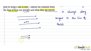 If a charge is placed at rest in an electric field, will its . path be along a line of force ? D...