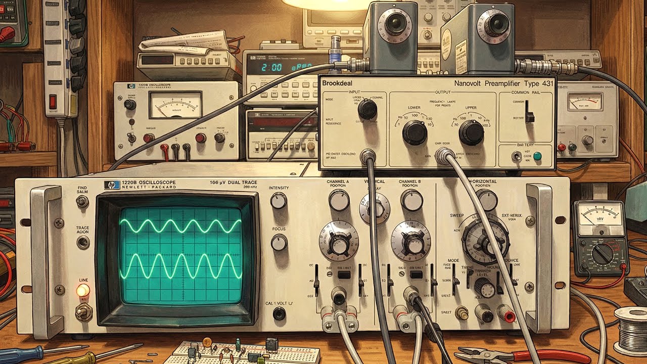 Vedere 300 nV su di un oscilloscopio HP1200B