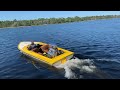 Blown jet boat fast & loud roostertail