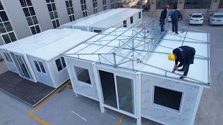 How to install the enpandable container house in 4 hours?