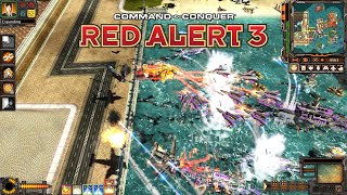 Red Alert 3 Corona MOD Armies of 4 factions Brutal AI Vs Allies Insane Boosted AI - Crazy Battle!