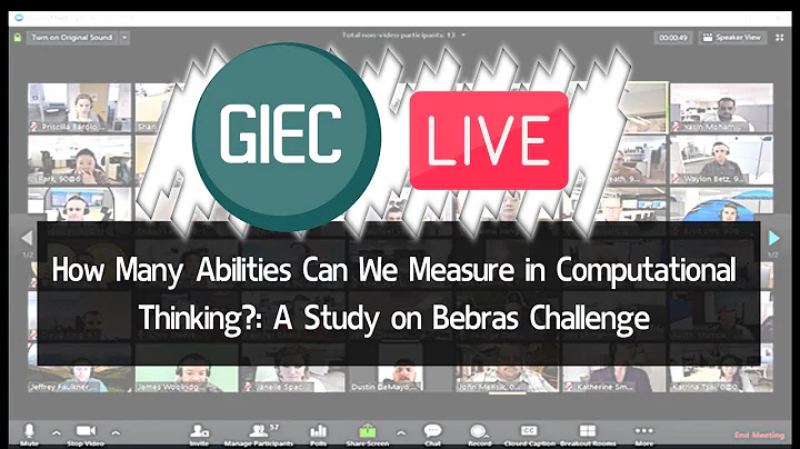 How Many Abilities Can We Measure in Computational Thinking?: A Study on Bebra[...] - GIEC Live #004