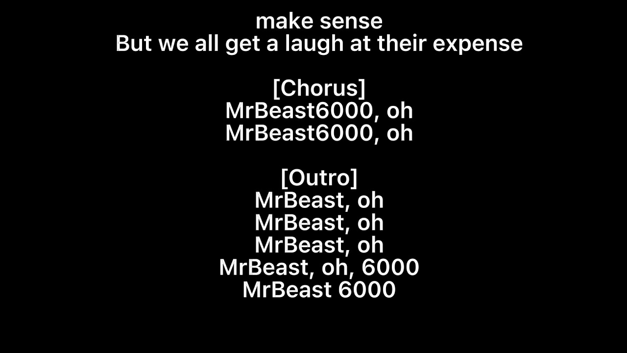 Mr.Beast Song (Lyrics) YouTube