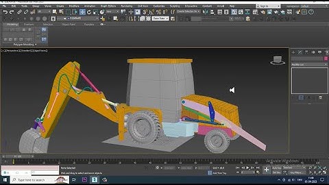 3dsMax Tutorials, Tutorial on 3D Modeling a JCB Construction Machine from Scratch in 3dsmax. Part 12