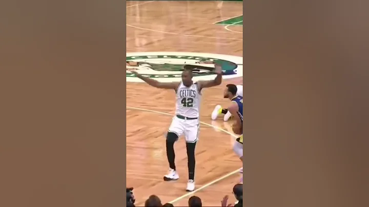 Stephen Curry saying goodnight to the Boston Celtics