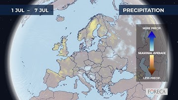 Monthly precipitation forecast for Europe 12/6/2024