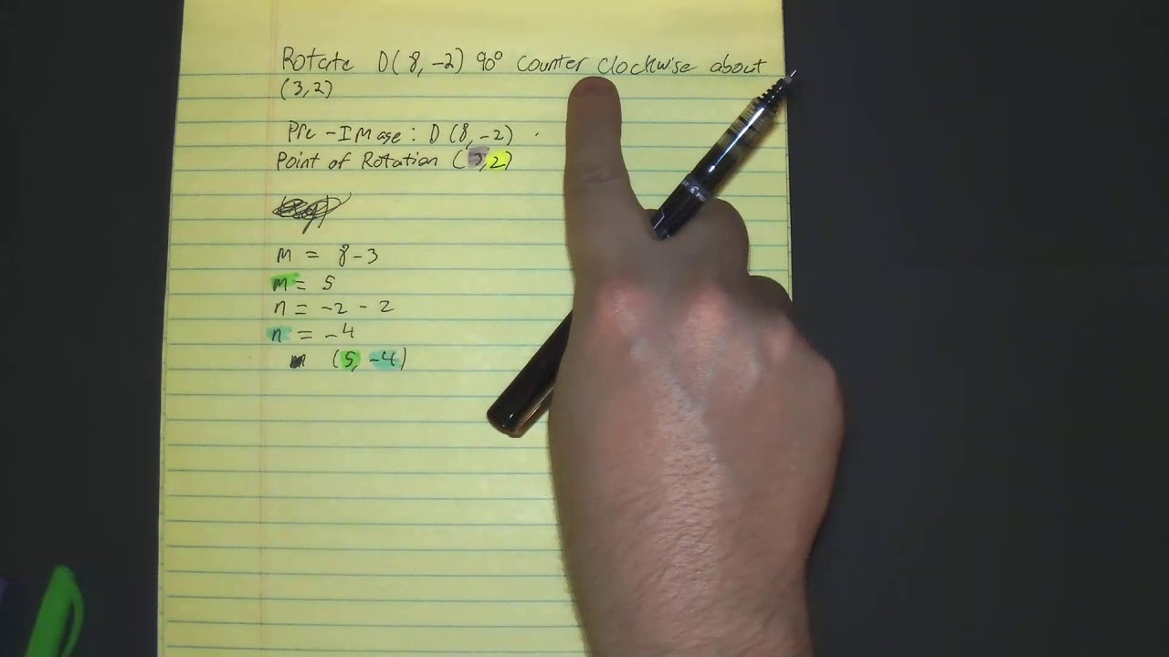 Rotate About a Point Not the Origin 90 Degrees Counter Clockwise ...