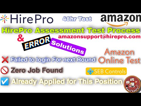 Amazon ERROR - Online Assessment Test Invitation | HirePro Online Assessment Complete process