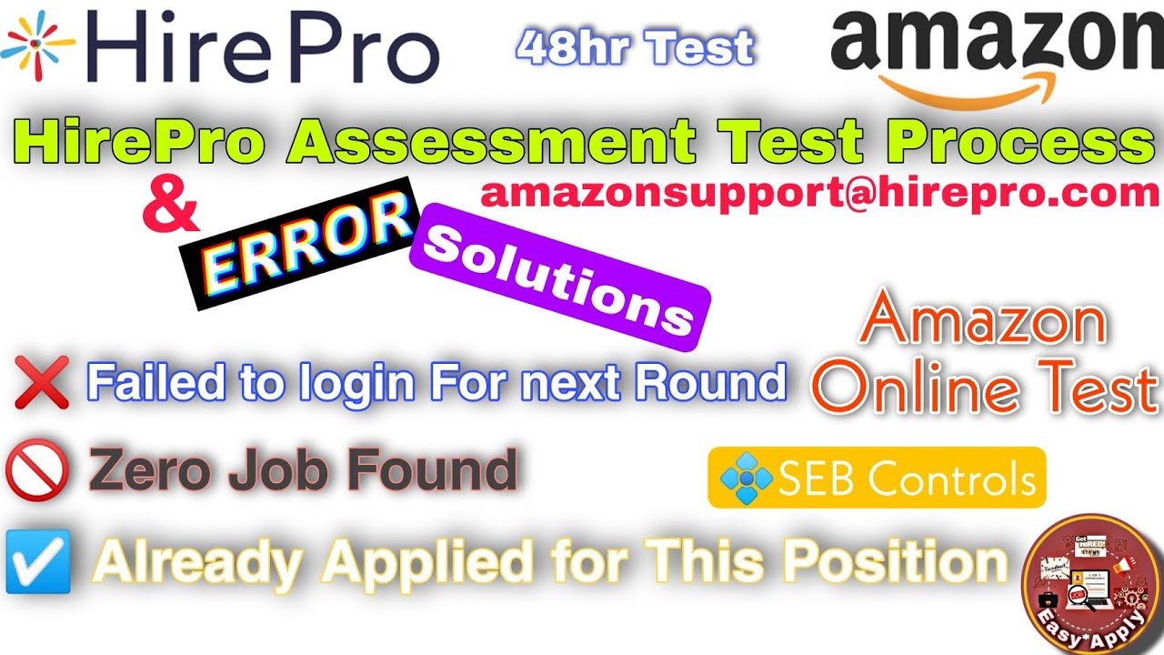 amazon-error-online-assessment-test-invitation-hirepro-online-assessment-complete-process