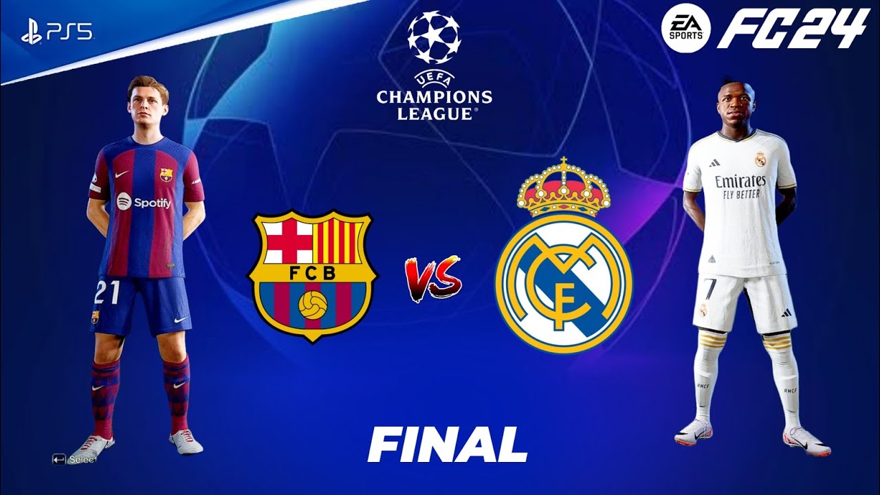 EA Sports FC 24 - Barcelona vs Real Madrid | UEFA Champions League 23/ ...