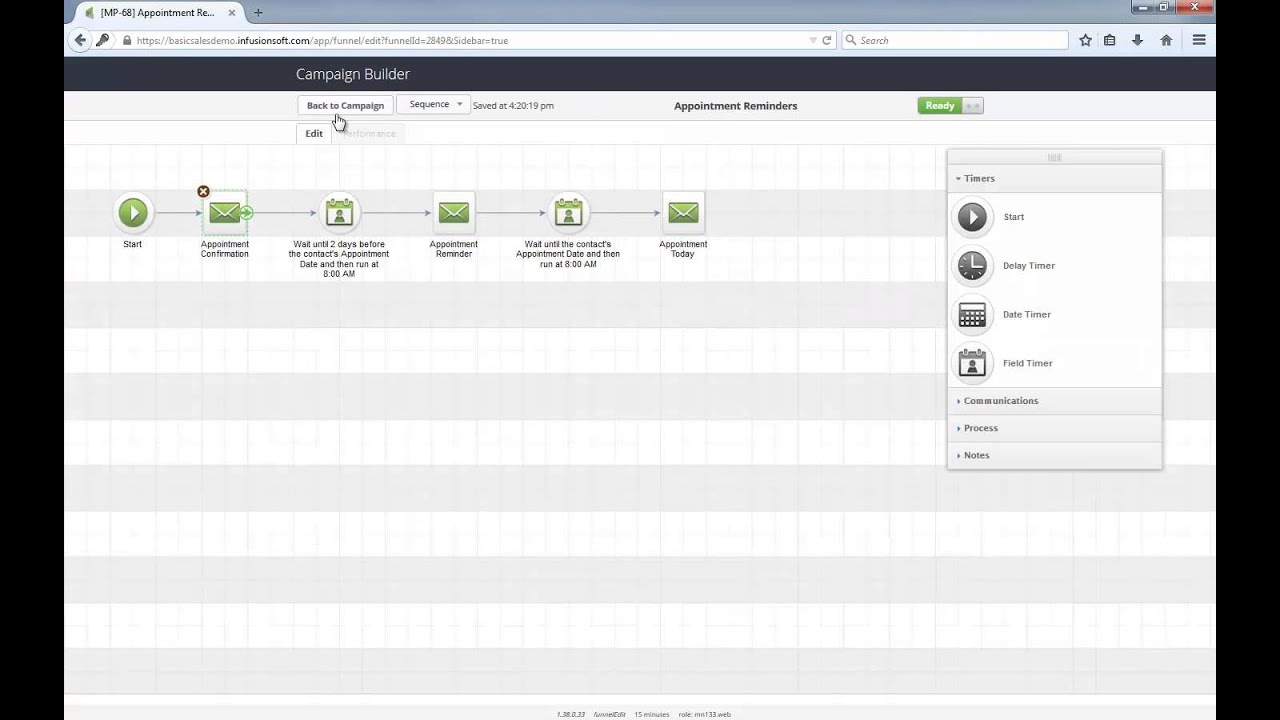 Appointment Reminder - Infusionsoft's February '15 Free Campaign of the Month