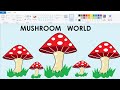 How to draw Mushroom in Ms Paint | Step-by-step tutorial to draw Mushroom | Ms Paint Drawing