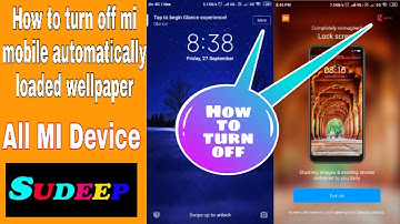 how to turn off glance in mi | Remove lock screen ads from redmi