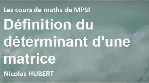 Définition du déterminant d