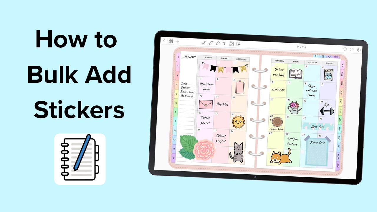 How to bulk add stickers  Penly app tutorial 