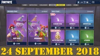 *NEW* FORTNITE ITEM SHOP (24 SEPTEMBER 2018) CLOAKED STAR SKIN!
