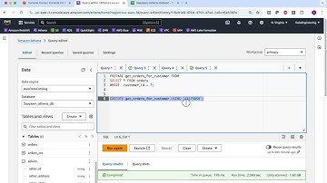 Athena 6.  UNLOAD Prepare Execute Query JSON Hands On