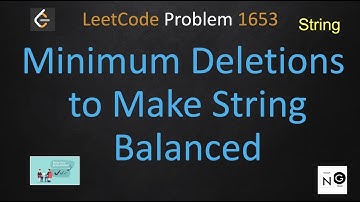 minimum deletions to make string balanced | leetcode 1653 | string