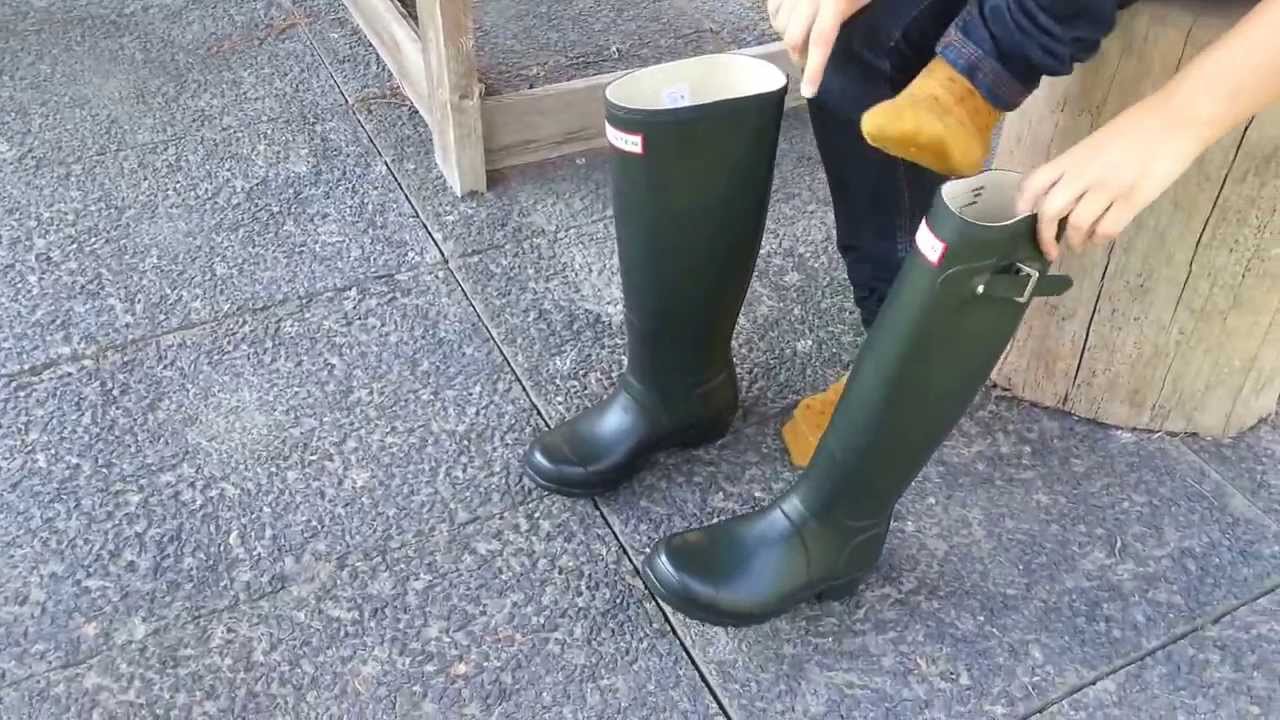 hunter olive green boots