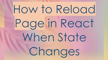 How to Reload Page in React When State Changes