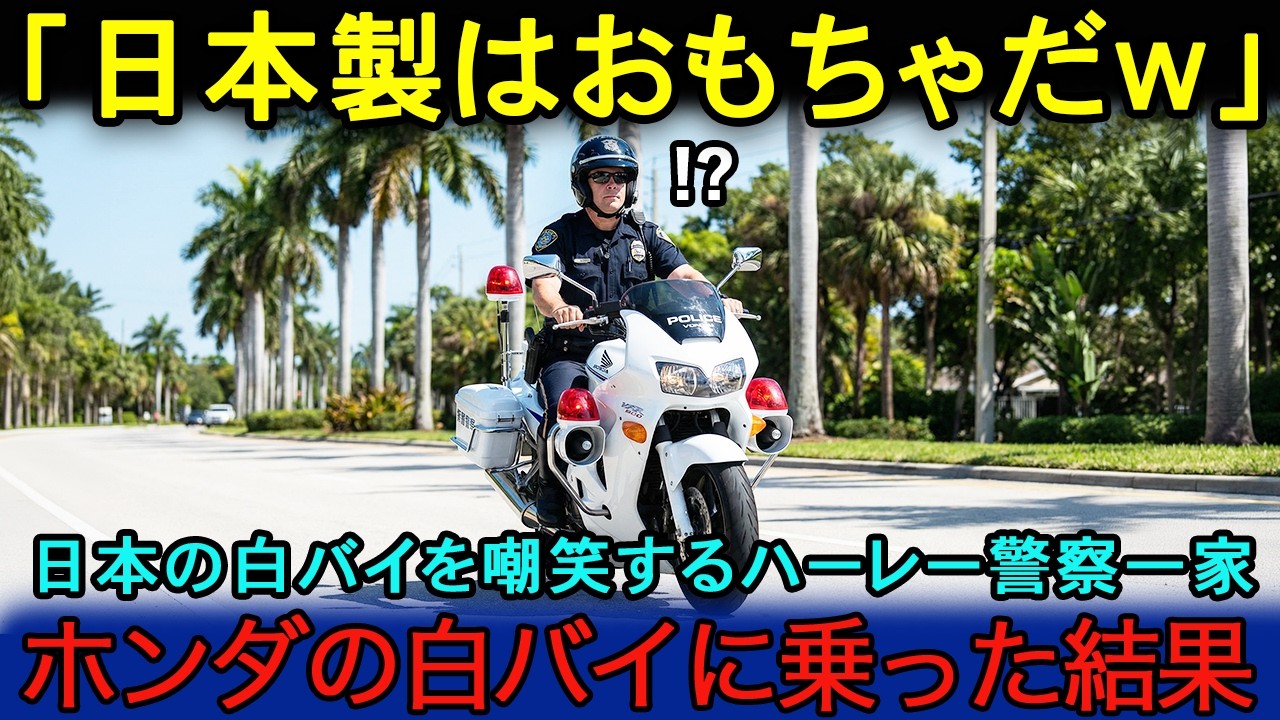 【海外の反応】ハーレー全滅、ホンダだけ無傷   ハリケーン時速240kmの中アメリカ警察が日本製を選んだ衝撃の理由
