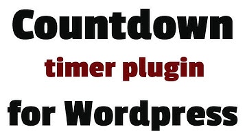 Countdown timer plugin for Wordpress