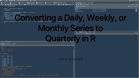Converting a Daily, Weekly, or Monthly Series to  Quarterly in R