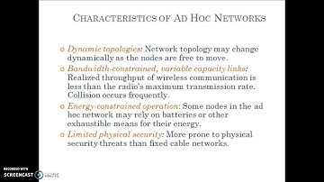 Mobile Adhoc Networks