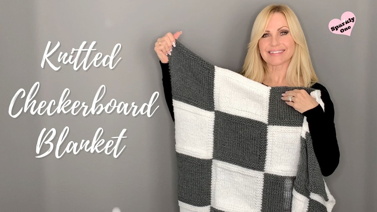 How to Knit a Checkerboard Lap or Baby Blanket - YouTube