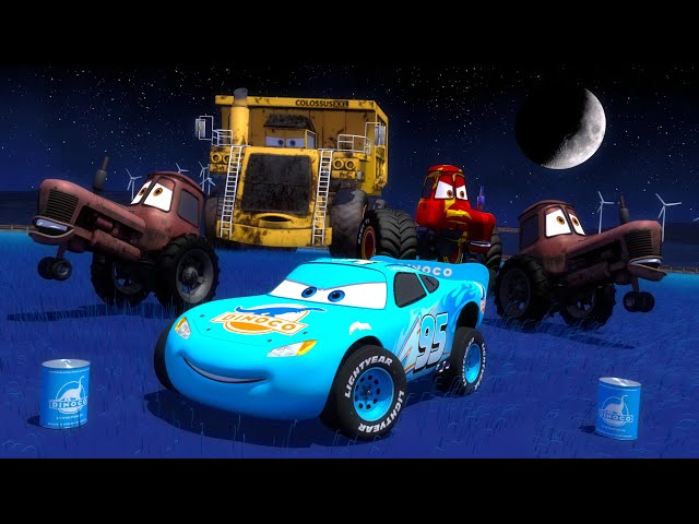 Dinoco McQueen ⚡️Reverse Tractor Tipping Cars 🚜 Tractor Mania class=