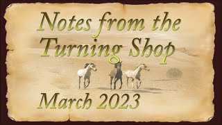 Notes from the Turning Shop March 2023 Woodturning with Sam Angelo