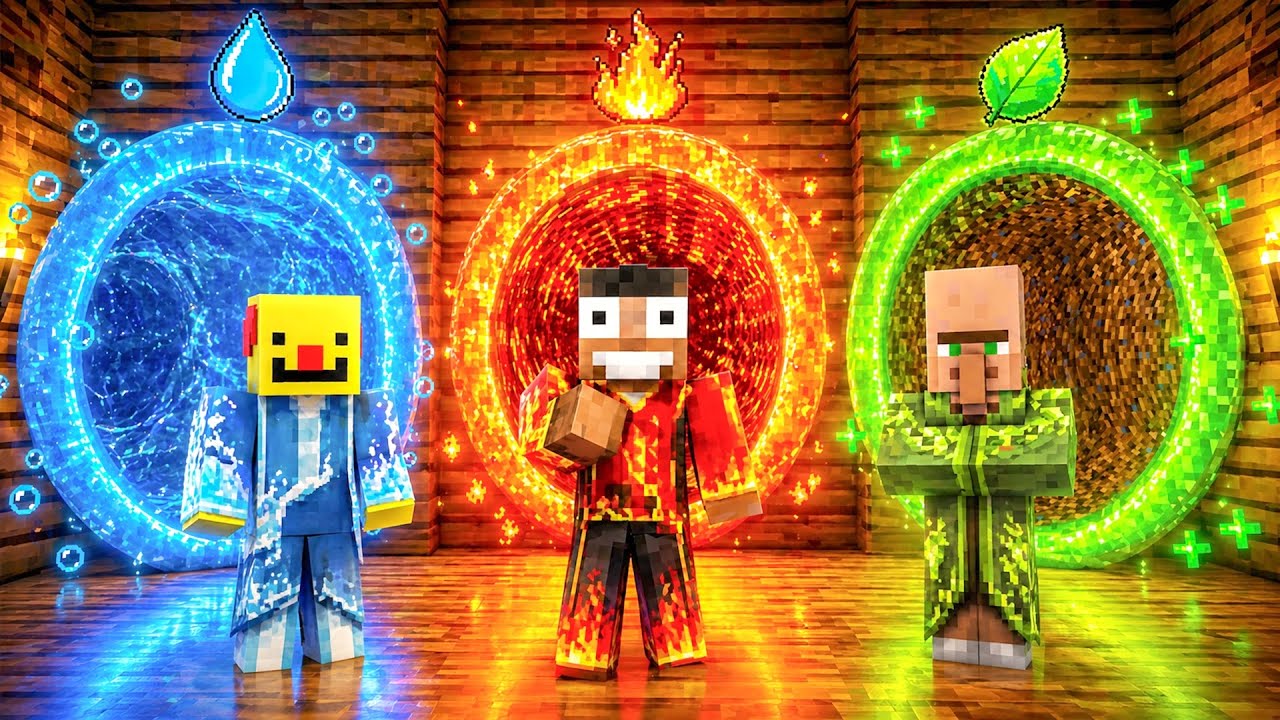 Minecraft, Elemental Tunnel Challenge || Minecraft Mods || Minecraft gameplay 