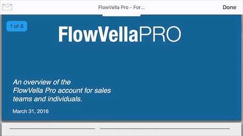 Presentation App - PDF Viewing and Emailing on FlowVella