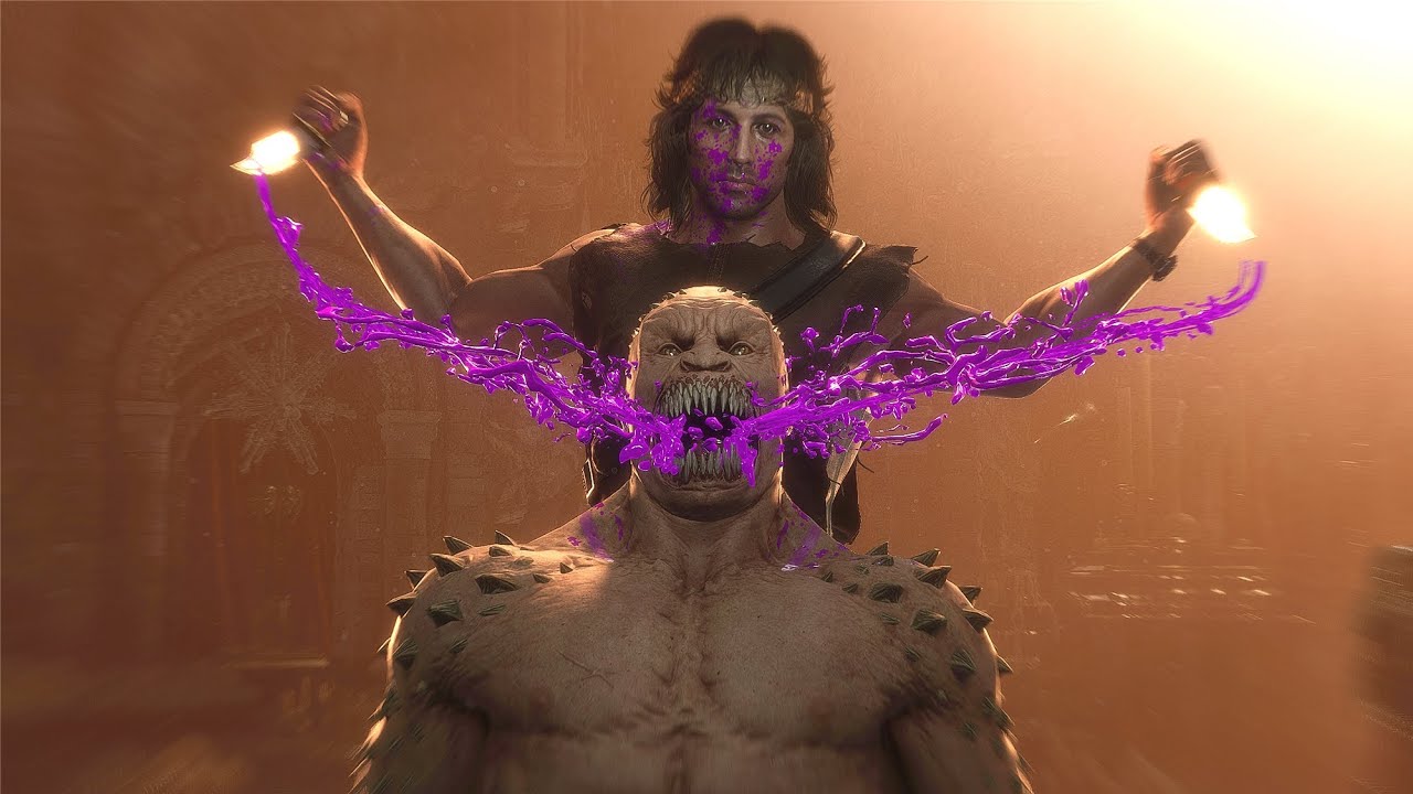 Mortal Kombat 11 - Рэмбо выполняет все смертельные удары