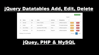 Datatables Live Records Update (List, Add, Edit, Delete) with jQuery, PHP & MySQL
