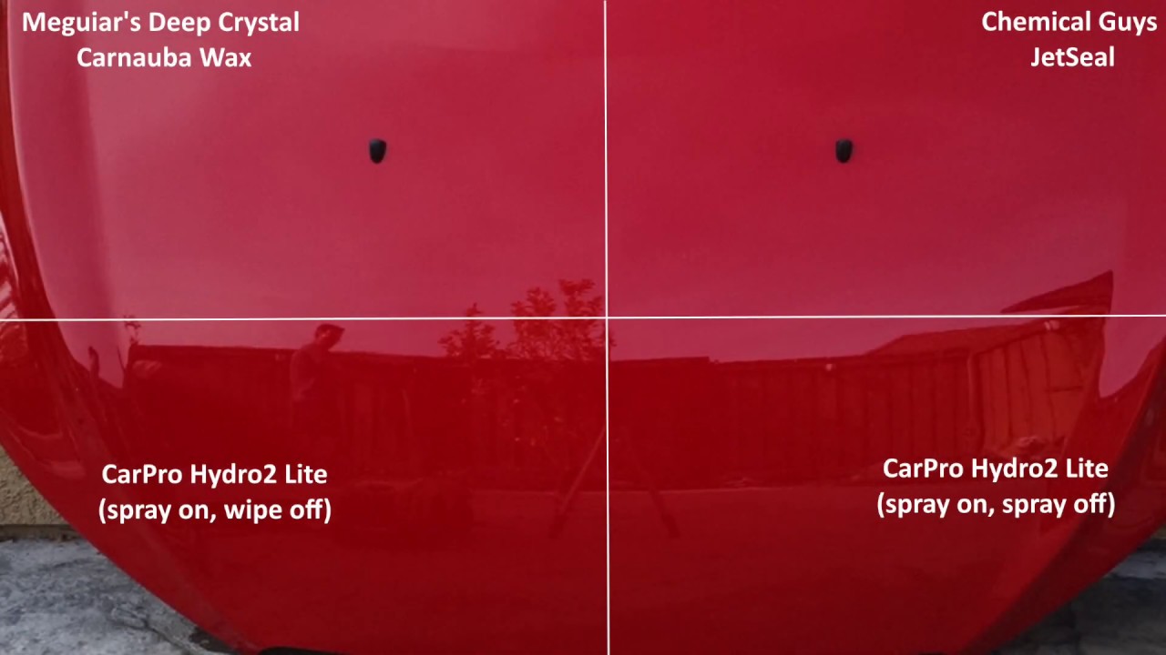 Comparison Test Meguiars Deep Crystal Carnauba Wax vs. Chemical Guys