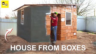A REAL HOUSE FROM BOXES - House of Cardboard Box by Interesting Ficus 8,847 views 1 year ago 5 minutes, 24 seconds