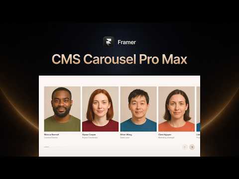 Create custom carousel in Framer (CMS & Non-CMS) - Teams