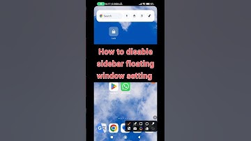 How to disable sidebar floating window setting. 👍👍#shorts #floatingwindow
