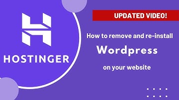 How to Delete and Re-install WordPress on Hostinger | Tricky4you