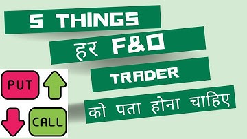 Futures and Options Trading Basics|5 Things Every F&O Trader Should Know |Learn to Trade - 1|Trading