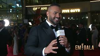 Host Asmaa Ibraheem interviews Lebanese popstar Joseph Attieh at The EMIGALA 2024 Red Carpet