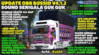 OBB BUSSID TERBARU V4.1.2 SOUND SERIGALA GUK GUK SUPER NYARING | GRAFFIK HD 4K | ROMBAK TRUCK MABAR