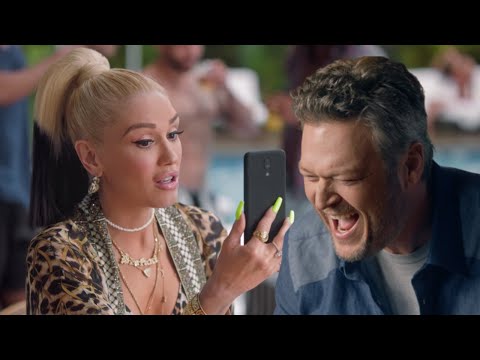 Adam Levine Sets Up Gwen Stefani & Blake Shelton  T Mobile Big Game 2021 Commercial