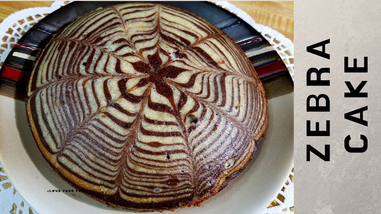 Zebra Cake Recipe | Eggless Marble Cake | Chocolate Vanilla Cake | Zebra Cake | Christmas Cake