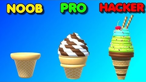 icecream rush noob vs pro vs hacker all max level iOS trailer gameplay.#icecreammaking #iosgames