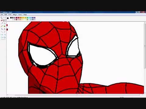 como dibujar a el hombre araña en paint - how to draw spiderman by Venc Design