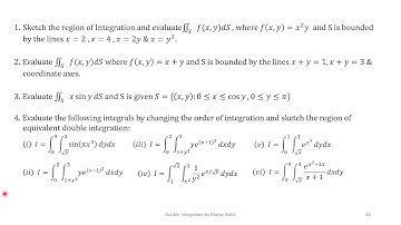 Double Integration- Practice Questions - Lecture 19- Mayur Gohil #bsc #gate #engineering #msc